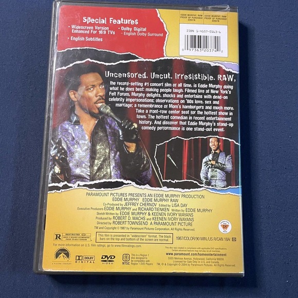 Eddie Murphy - Raw (DVD, 2004, Checkpoint) - Picture 2 of 3